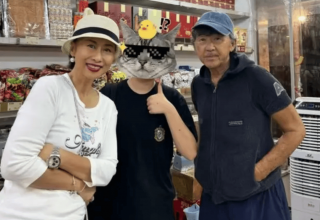 微信公众号 林子祥和妻子在超市偶然相遇。 他满脸皱纹，看上去就像一个62岁的老人叶谦文，比年轻人还要时尚。