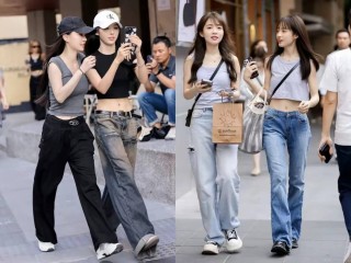 快手 上海女人穿着大胆。 满街都是“抹胸 露裆裤”，性感又吸睛！